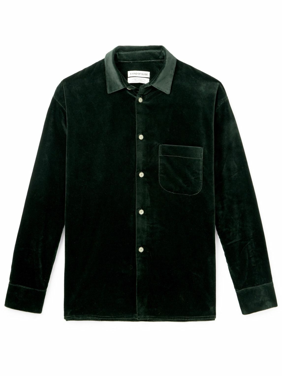 A Kind Of Guise - Gusto Cotton-Velvet Shirt - Green A Kind of Guise