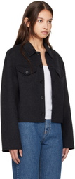 Filippa K Gray Short Wool Cashmere Jacket