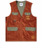Butter Goods x The Smurfs Forage Corduroy Vest in Rust