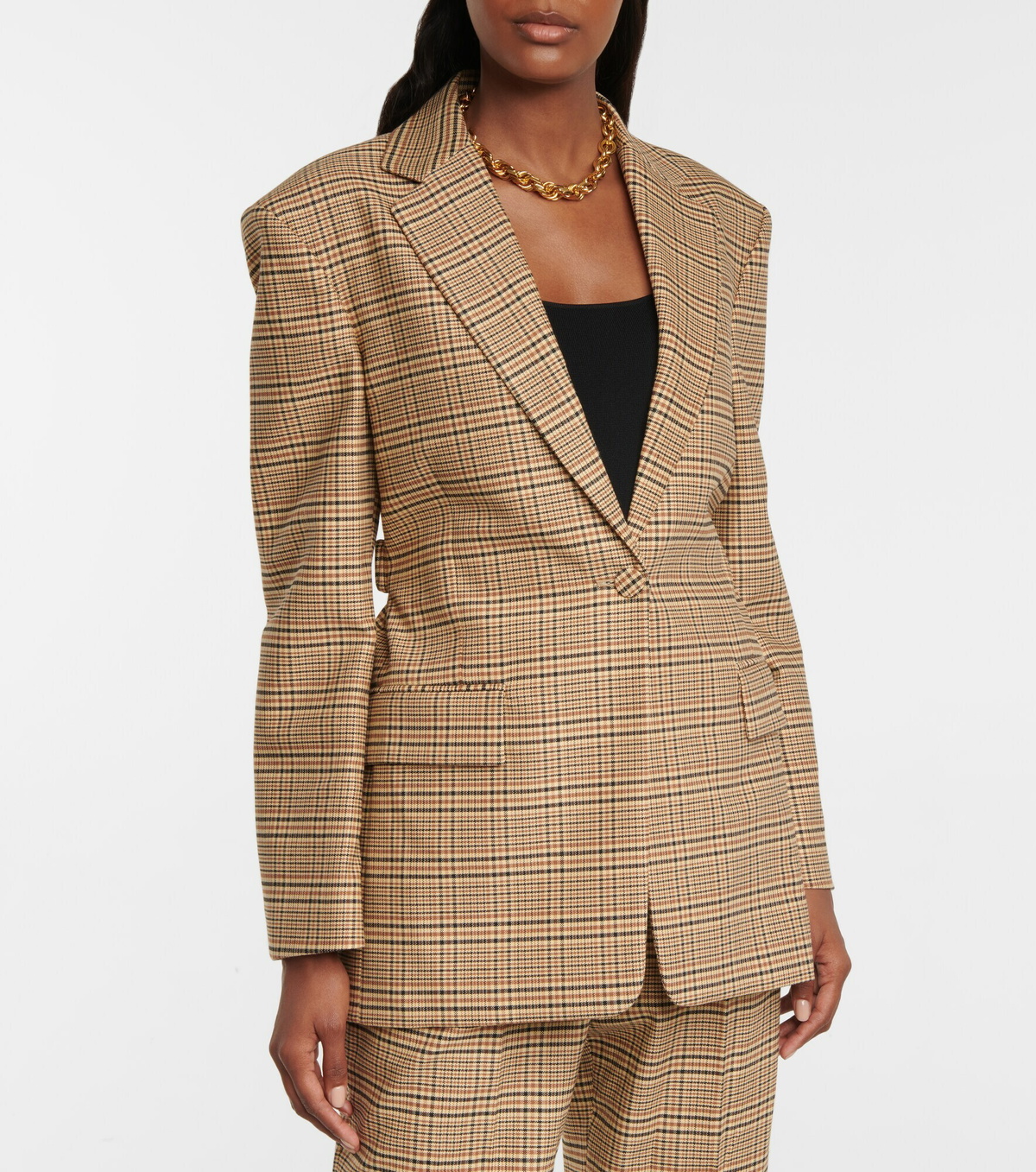 Altuzarra - MacGuffin checked wool and cotton-blend blazer