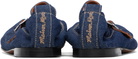Maison Kitsuné Blue Denim Ballerina Flats