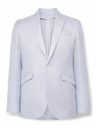Favourbrook - Slim-Fit Herringbone Linen and Silk-Blend Suit Jacket - Blue
