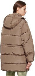 GANNI Brown Oversized Puffer Jacket