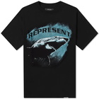 Represent Men's Shark T-Shirt in Jet Black