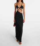 Christopher Esber Beaded cutout jersey maxi dress