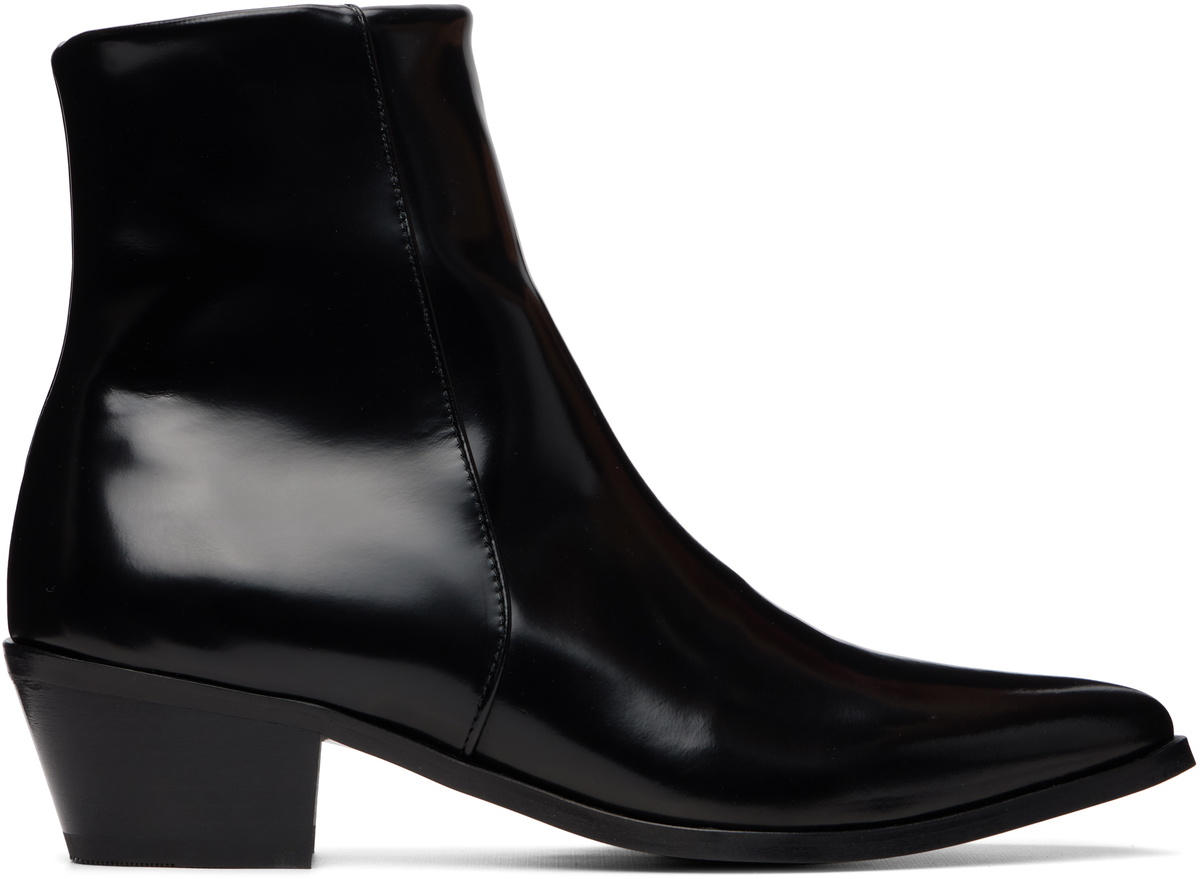Ernest W. Baker Black Western Boots Ernest W. Baker