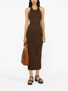 Selasi Brown Halterneck Knitted Dress