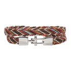 Paul Smith Multicolor Double Strap Multistripe Bracelet