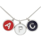A.P.C. Silver Initials Necklace