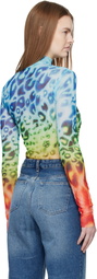 Casablanca Multicolor Long Sleeve Printed Mesh T-shirt
