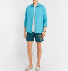 Vilebrequin - Moorea Mid-Length Embroidered Swim Shorts - Men - Blue