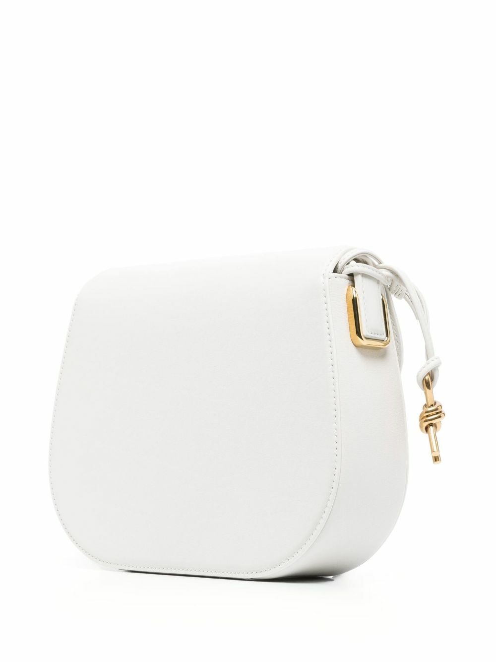 Bottega Veneta White Small Desiree Leather Cross Body Bag