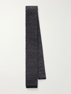 Missoni - Striped Crochet-Knit Wool And Silk-Blend Tie - Black