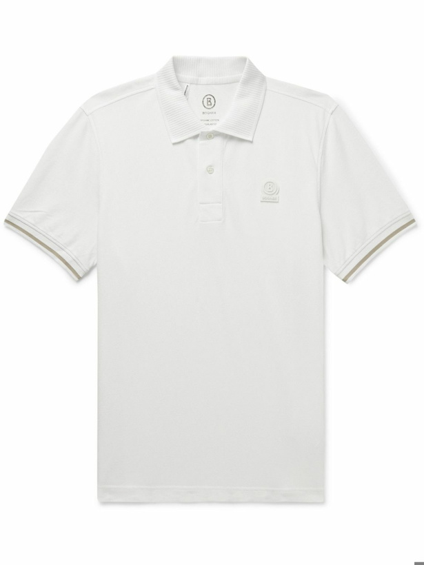 Photo: Bogner - Fion Slim-Fit Logo-Appliquéd Stretch-Cotton Piqué Polo Shirt - White