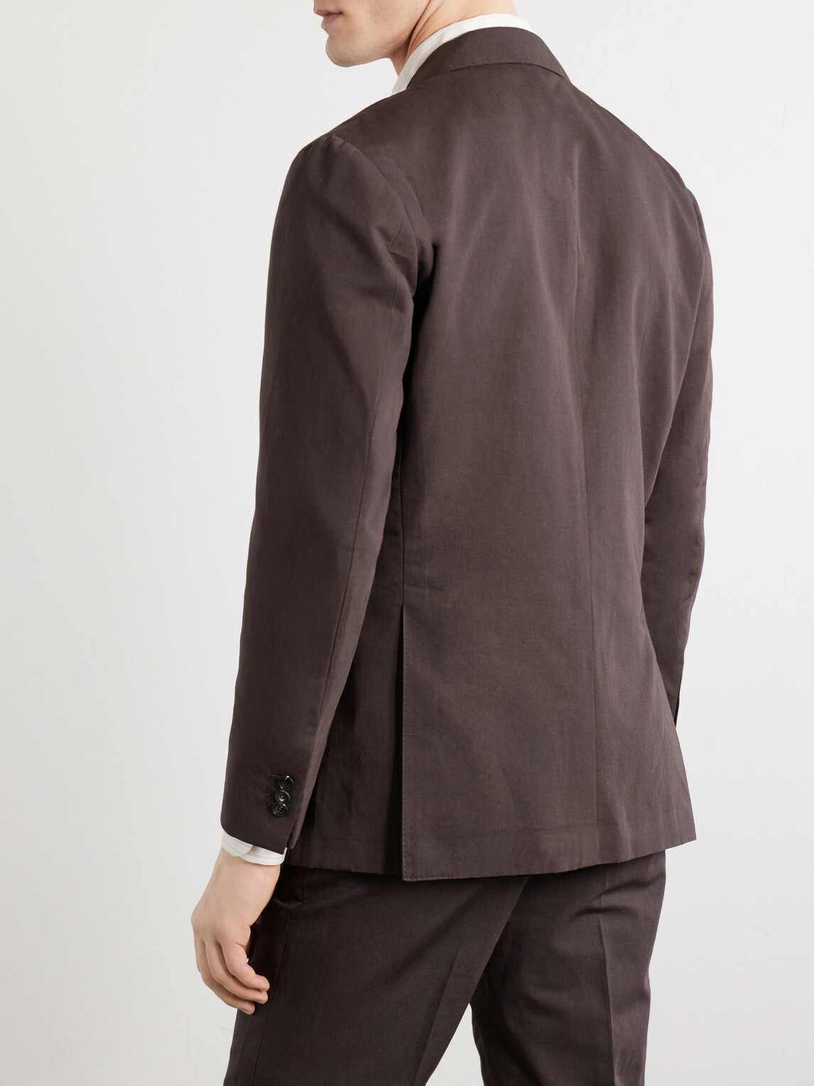 J. Mueser - Cotton and Linen-Blend Suit Jacket - Brown