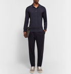 Berluti - Wool Polo Shirt - Men - Midnight blue