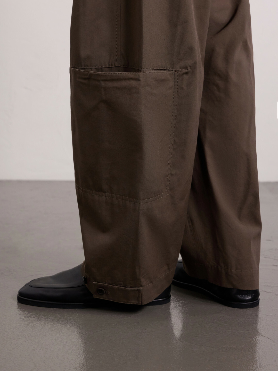 Amomento - Cotton-Blend Wide-Leg Trousers - Brown