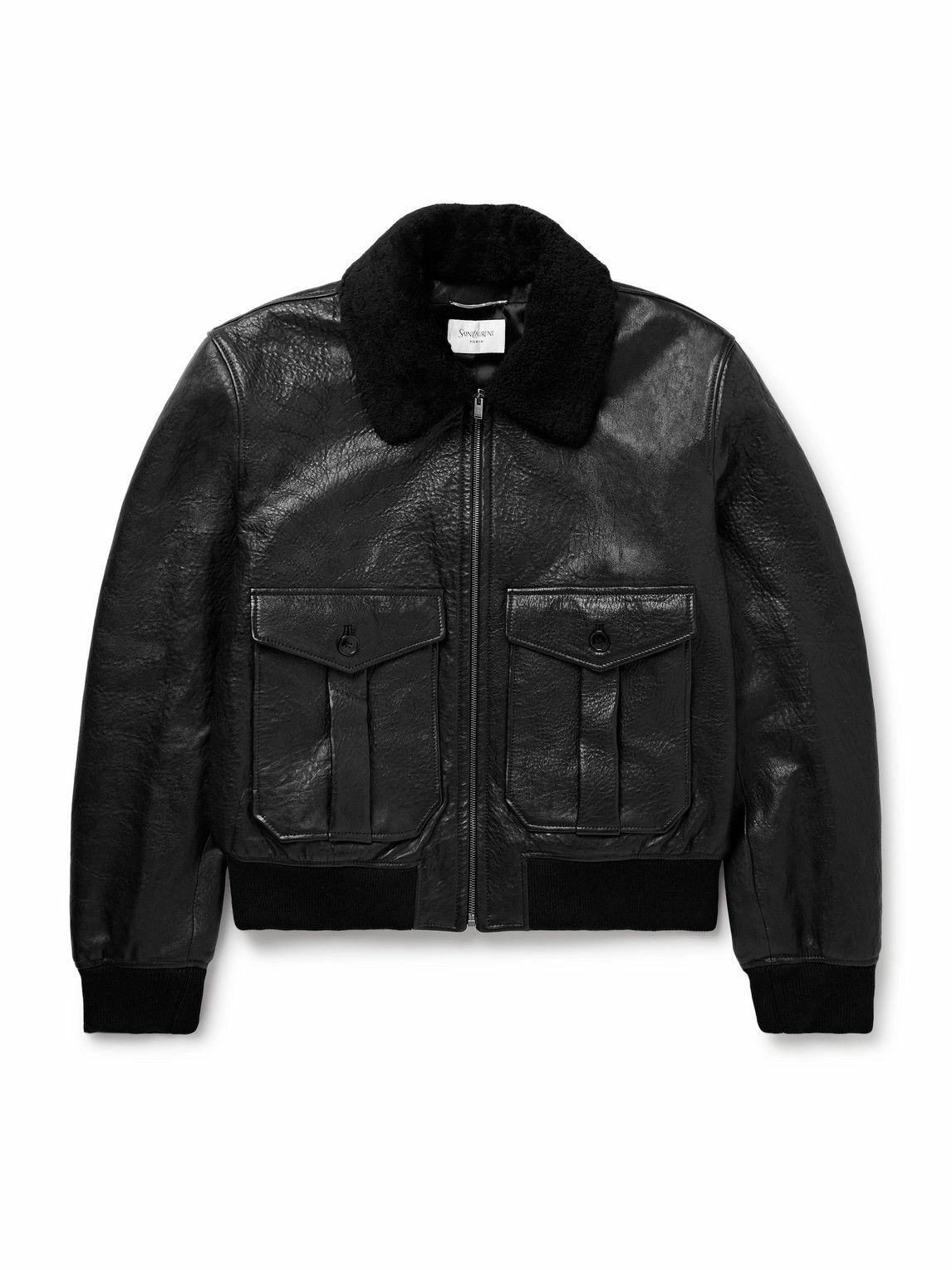 SAINT LAURENT - Leather Jacket - Black Saint Laurent