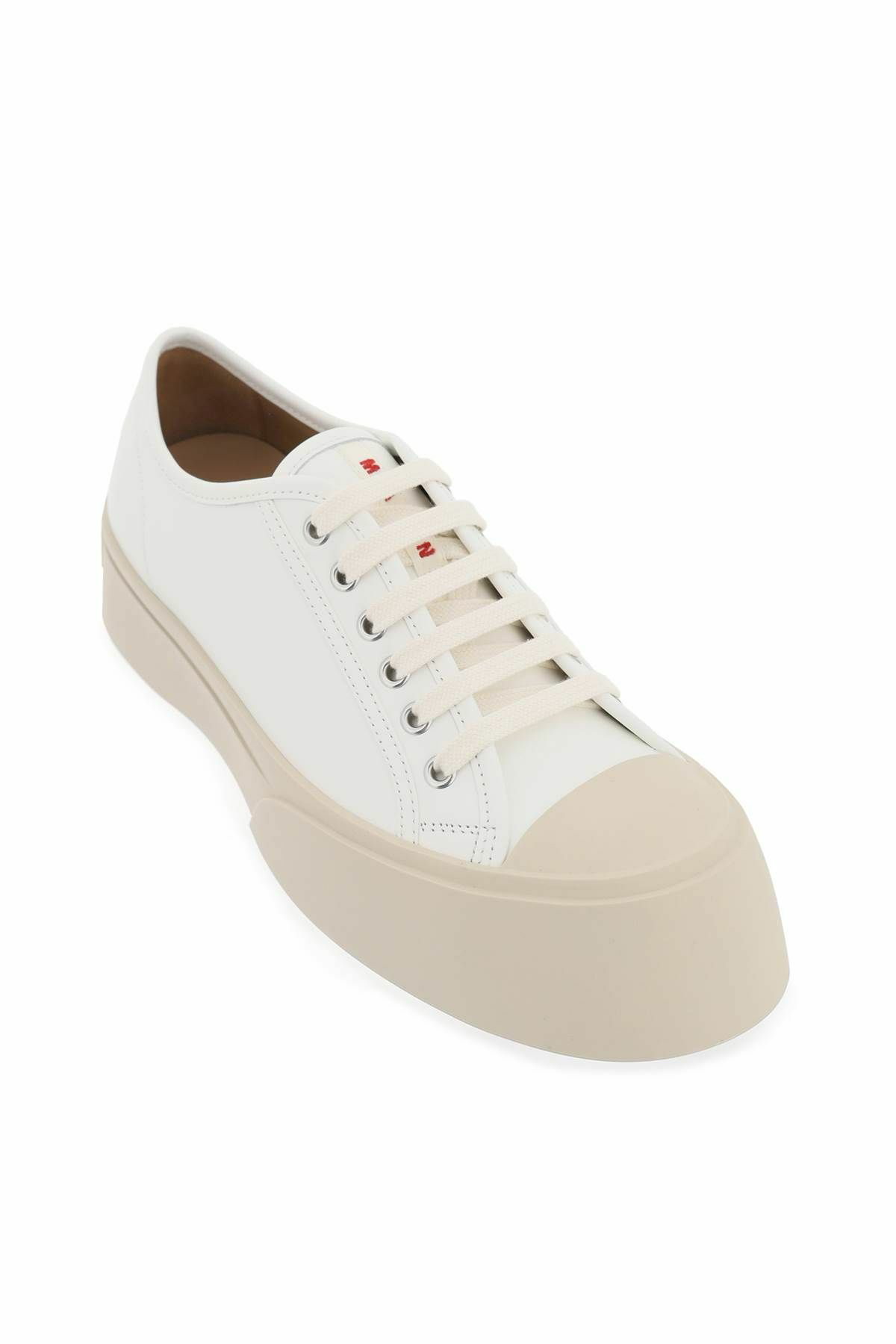 スニーカー Marni White leather Pablo sneakers White nappa leather Pablo lace-up sneaker | Marni