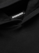 Neighborhood - Logo-Embroidered Cotton-Jersey Hoodie - Black