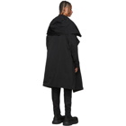 Julius Black Grosgrain Hooded Coat