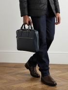 Serapian - Leather-Trimmed Stepan Monogrammed Coated-Canvas Briefcase