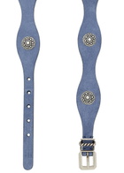 Etro Studded Suede Belt Blue