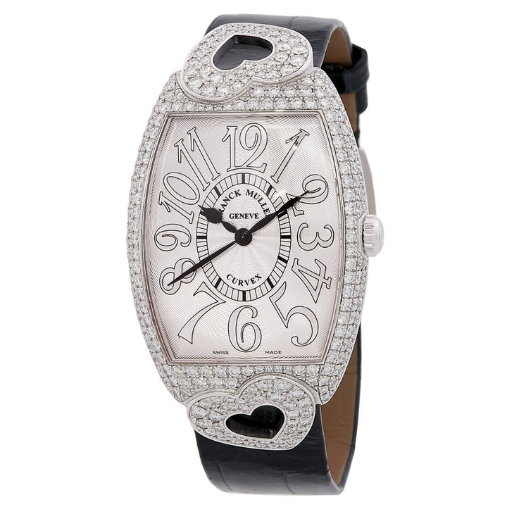 Photo: Franck Muller Cintree Curvex Coeur Automatic Diamond White Dial Ladies Watch 2852 SC RELIEF HJ OG