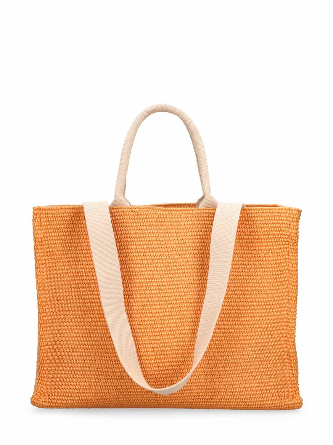 MARNI - Large Logo Raffia Effect Tote Bag Marni