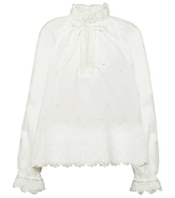 Photo: Ulla Johnson Alora broderie anglaise cotton blouse