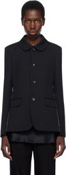 Black Comme des Garçons Black Wool Gabardine Blazer