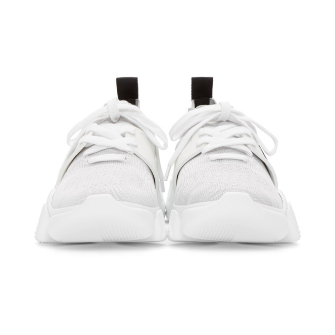 Givenchy White and Grey Jaw Low Sneakers Givenchy