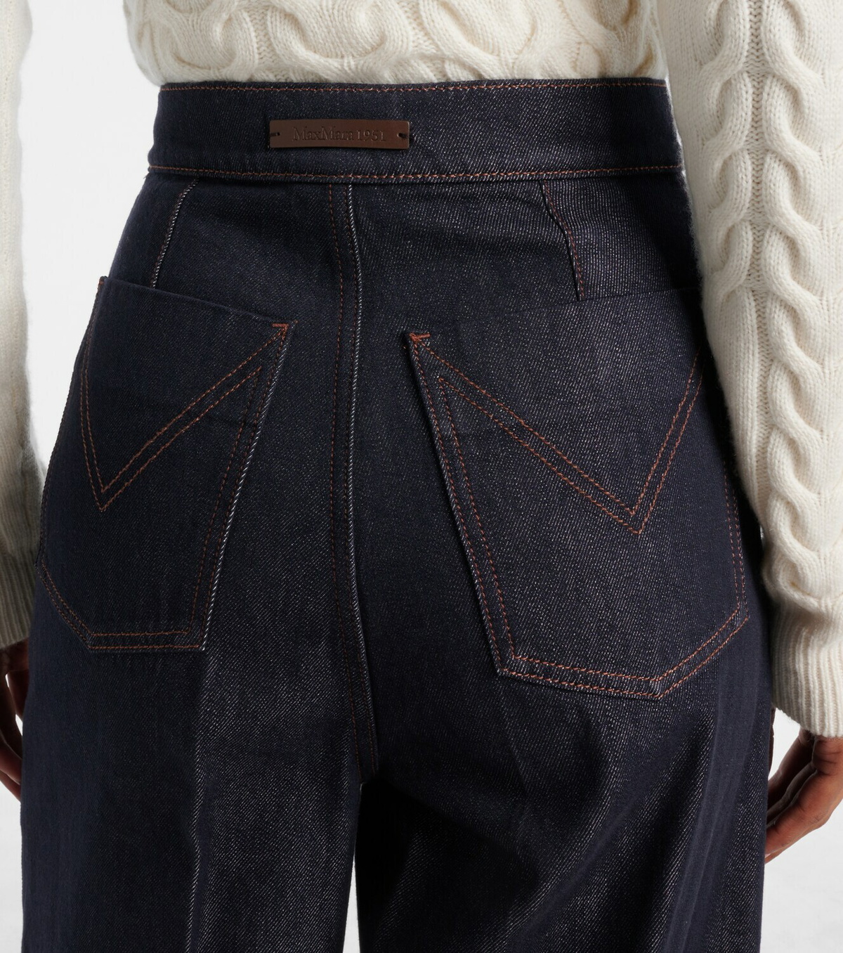 Max Mara Carmine high-rise wide-leg jeans