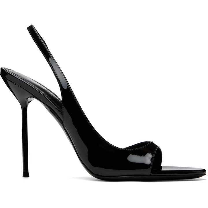 Photo: Paris Texas Black Lidia Slingback Heeled Sandals