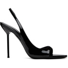 Paris Texas Black Lidia Slingback Heeled Sandals