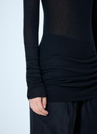 Rick Owens Long Sleeve Sheer Knit Top