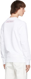 Alexander McQueen White Selvedge Logo Tape Sweatshirt