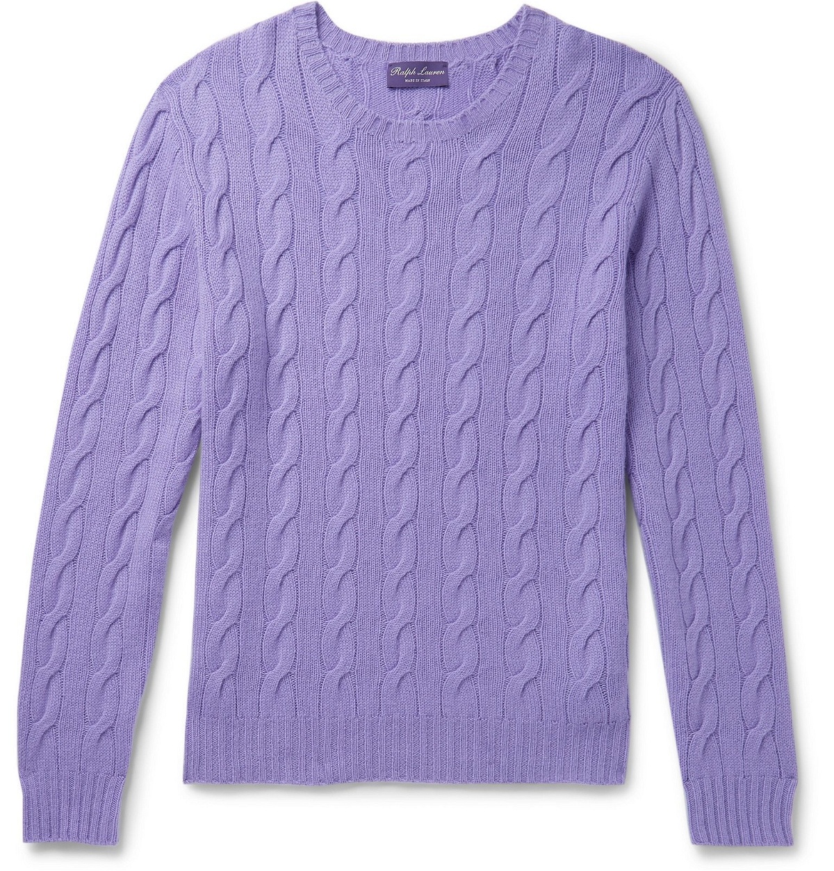 Ralph Lauren Purple Label - Cable-Knit Cashmere Sweater - Purple 