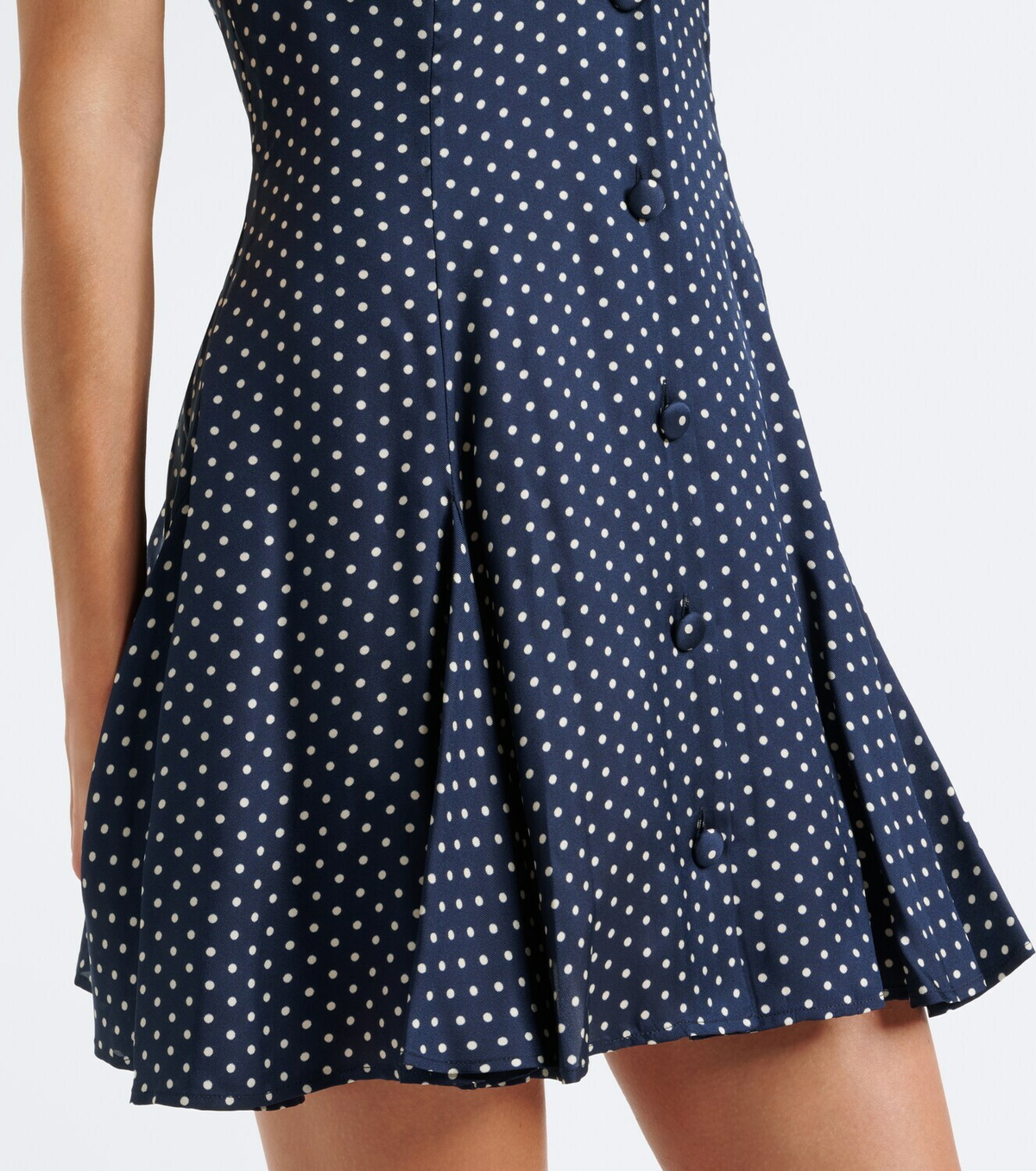 Dôen Aubrey polka dot silk-blend minidress