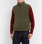 Aspesi - Wool-Blend Fleece Gilet - Army green