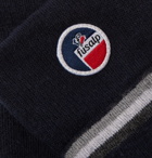 Fusalp - Lodge Logo-Appliquéd Striped Wool-Blend Ski Socks - Blue