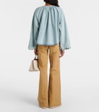 Frame Cotton and linen denim top