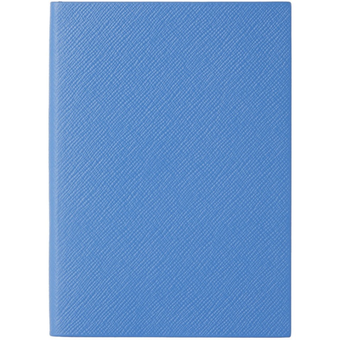 Photo: Smythson Blue Leather Soho Notebook