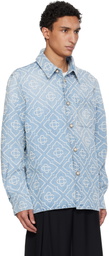 Casablanca Blue Pearl Denim Shirt