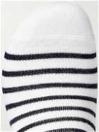 Café du Cycliste - Striped Merino Wool-Blend Cycling Socks - White