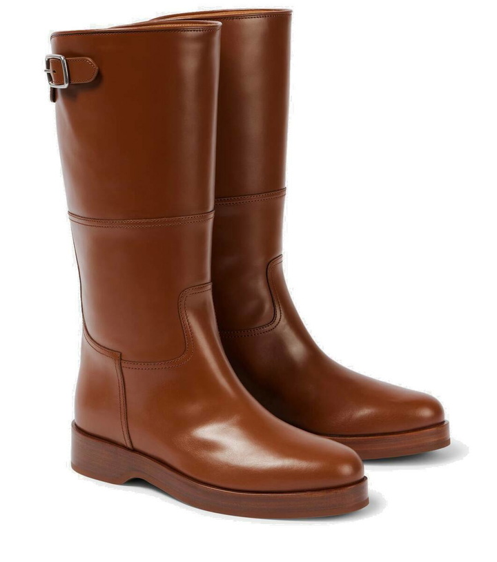 Photo: Loro Piana Lupo leather knee-high boots