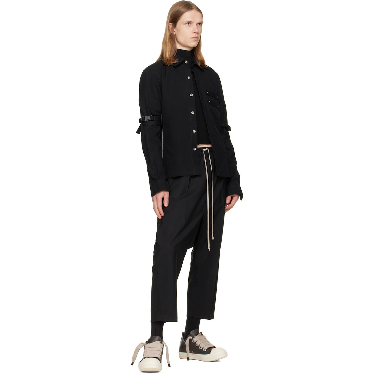 Rick Owens Gray Tower Jumbolace Low Sneakers