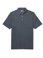 Faherty - Sunwashed Organic Cotton-Jersey Polo Shirt - Blue