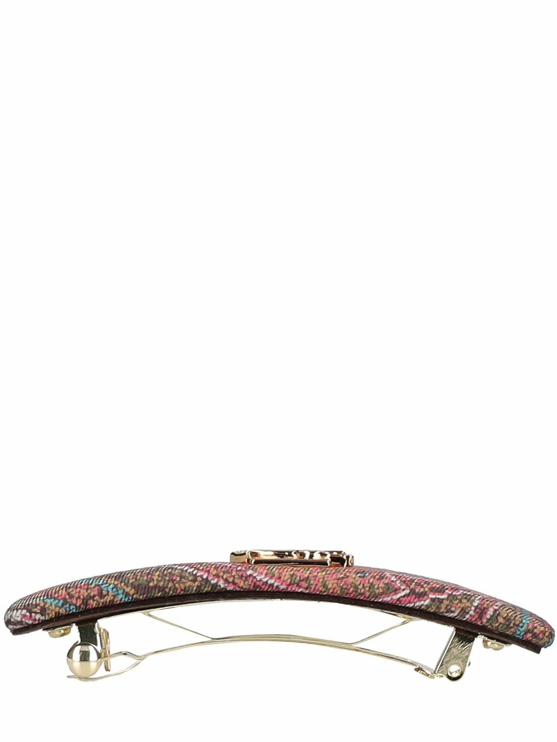 【Etro】Silk Hair Clip ETRO - Rectangular Silk Hair Clip Etro