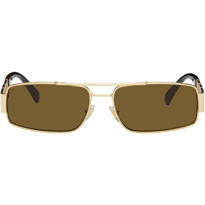 Photo: Versace Gold Greca Sunglasses